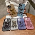 thumbnail image 2 of Funda de teléfono con purpurina brillante para iPhone 14, 13, 12, 11 Pro, Max, XR, X, XS, Max, 7, 8 Plus, cubierta brillante de TPU, oso 3D Fivean unisex, 2 of 2