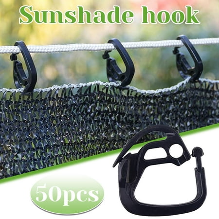 

NIUREDLTD Hook Greenhouse Hook Alloy Exterior Shading Net System Shading Black Patio & Garden