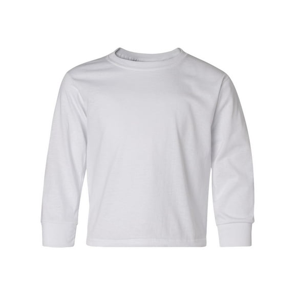 Jerzees Boys Heavyweight Blend Long-Sleeve T-Shirt(29BL)-White-L