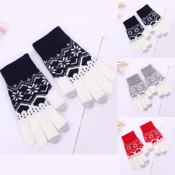 Winter Thermal Gloves for Women Thickened Windproof Thick Velvet Touch Screen Winter Glove for Running Driving Cycling Hiking Biking Outdoor Sports Daily Work Gray