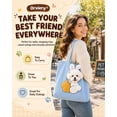 thumbnail image 4 of Pet Carrier Canvas Shoulder Tote Bag for Small Dogs & Cat, Plush Character Head-Out Puppy Carrier Purse, Cute Cat Tote Bag Gift for Pet Lovers, Portable Travel Shopping Walking Bag, 4 of 9