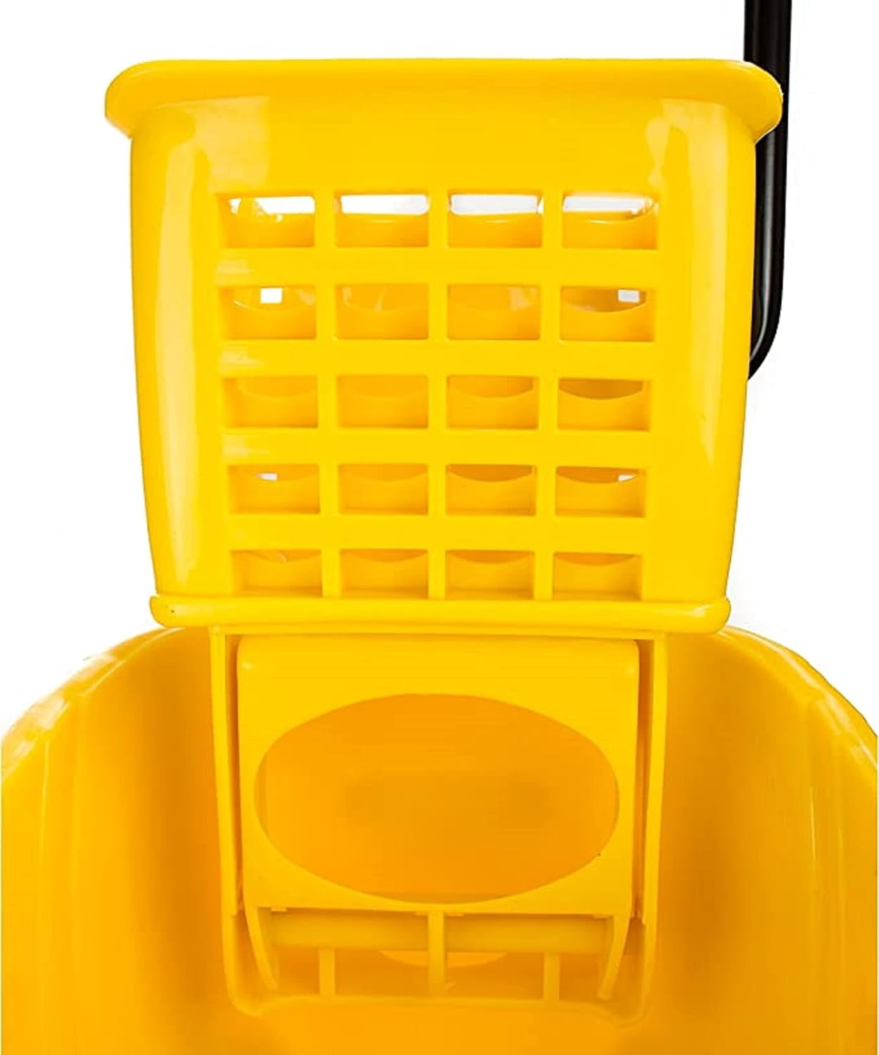 TrueCraftware- 36 qt. Yellow Mop Wringer- Pail/Mop Bucket Side-Press Replacement Wringer Household Portable Mop Bucket Wringer Ideal for Household and Public Places Floor