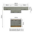 thumbnail image 3 of Cocina Integral Completa Modular Madesa Agata 280cm MG 02, 3 of 5