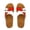 Red, variant on Women's Genuine Leather Cutout Slide Sandals Cork-Inspired Footbed Slip-On Summer Shoes 2025 Casual Beach Footwear with Adjustable Strap for All-Day Comfort