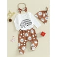 thumbnail image 3 of Bagilaanoe 3pcs Newborn Baby Girl Boy Pants Set Long Sleeve Romper Tops + Cartoon Leggings + Headband 3M 6M 12M Infant Casual Clothes, 3 of 9