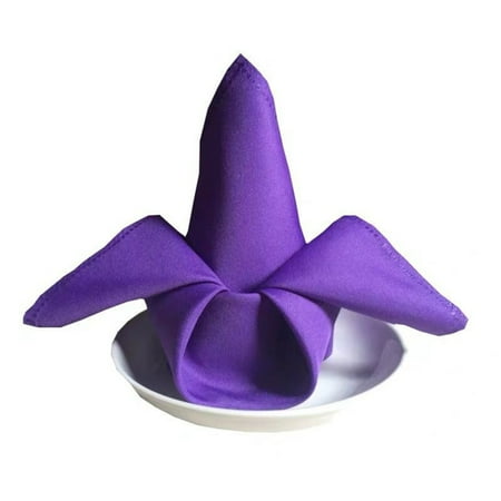 

48*48cm Restaurant Wedding Party Banquet Dinner Polyester Cloth Napkins Restaurant Table Decor Deep Purple