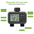 thumbnail image 3 of Smart Water Timer Intelligent 2 Outlet Irrigation Watering System Sprinkler Timer Garden Programmer LCD Display, 3 of 8