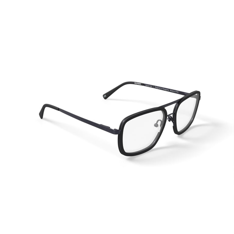 Karun Men's Coipo Square Prescription Eyeglasses with Case, Black