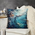 thumbnail image 3 of 2PCS Mermaid Glitter Fish Scale Girls Throw Pillow Covers 18x18 Decorative Cushion Case Square Pillows Cover Pillow Cases Accent Pillowcase for Sofa,Couch, 3 of 7