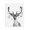 Disco Deer Antlers Delight, variant on Stupell Industries Art Deco Disco Balls & Fawn Black Floating Frame Canvas Art, 17 x 21, by Victoria Barnes