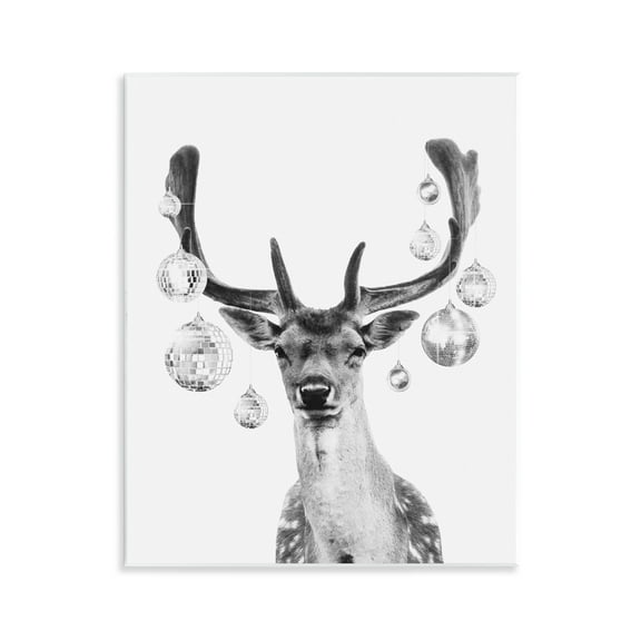 Stupell Industries Disco Balls & Fawn Animals & Insects Painting Unframed Art Print Wall Art, 11 x 14