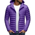 thumbnail image 5 of Txeol Windproof Puffer Jacket Men Detachable Hood Warm Down Coat Winter Lightweight Zip Up Quilted Jackets with Zipper Pockets,Purple,M, 5 of 10