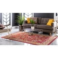 thumbnail image 6 of Unique Loom Krystle Penrose Rug Rust Red/Gold 5' 3" x 7' 9" Rectangle Floral Farmhouse Perfect For Living Room Bed Room Dining Room Office, 6 of 7
