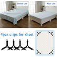 thumbnail image 3 of Ficarrico Funda de Cama de 3 Cabezales Soporte de Clip Fijo colchón Clip Antideslizante Hebilla Fija Funda de Cama Clip Fijo Cinturón elástico Antideslizante Clip de Cama, 3 of 5