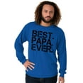 thumbnail image 4 of Best Papa Ever Worlds Greatest Dad Men's Long Sleeve Tee T Shirt Brisco Brands M, 4 of 5