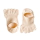 thumbnail image 5 of 1 par de calcetines de punta para mujer, suaves, para barco, para senderismo en interiores y caminatas. Beige, 5 of 9