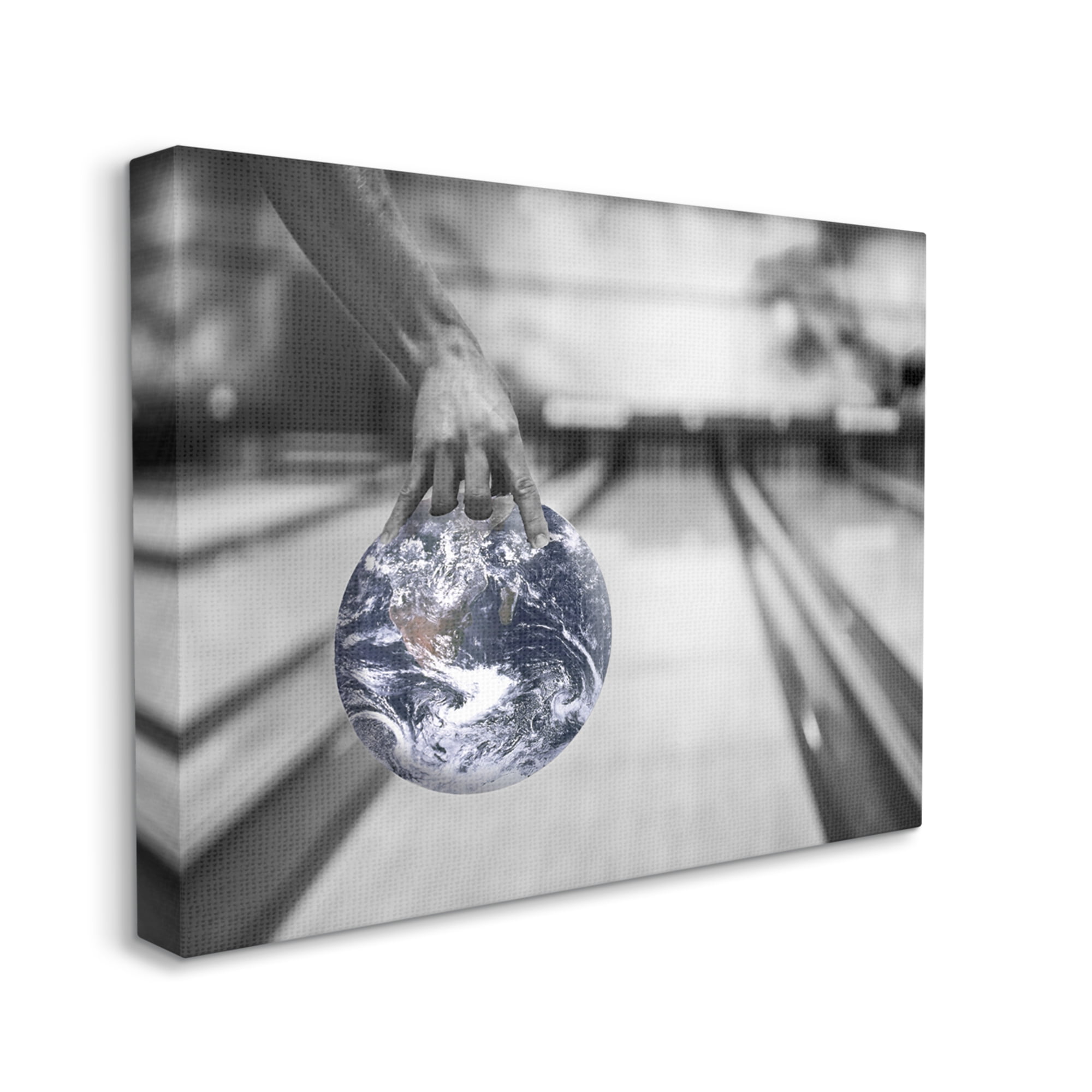Stupell Industries Bowling With Earth Meaningful Sports Planet Design Graphic Art Gallery Wrapped Canvas Print Wall Art, Design by Mindy Sommers