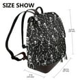 thumbnail image 2 of Defioc Retro Skeleton Dancing On Halloween Party Print PU Leather Backpack,Backpack Purse for Women Fashion Multipurpose Design Handbag Ladies Bags Travel Backpack, 2 of 4