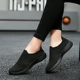 thumbnail image 5 of Sngxgn Women Outdoor Mesh Shoes Casual Slip On Comfortable Soles Running Sports Shoes Slip on Sneakers(Black,7.5), 5 of 7
