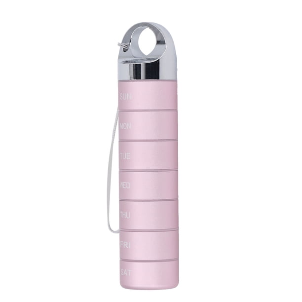 Organizador Semanal De Medicinas, aleación De Aluminio, Estuche Impermeable Para Medicinas De Viaje Para 7 Días, Caja De Medicina Diaria De Metal Portátil, Soporte Para
