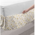 thumbnail image 2 of Ladybug Bed Skirt, Earth Yellow Spring Flowers Branches Field with Ladybirds Bouquet Leaf Art, Elastic Bedskirt Dust Ruffle Wrap Around for Bedding Decor, 4 Sizes, Pale Peach Yellow, by Ambesonne, 2 of 2