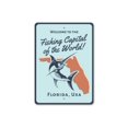 thumbnail image 2 of Fishing Capital of the World Novelty Sign, Metal Wall Decor - 10x14 inches, 2 of 4