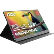 Restored AOC - 16T35 15.6" IPS Panel Portable Monitor,Built-in Speakers, LED, FHD 1920x1080, USB-C - Black