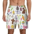 thumbnail image 2 of Picia Happy Easter1 pattern Mens Swim Trunks with Compression Liner Stretch Beach Shorts Quick Dry with Zipper Pockets No-Chafing Board Shorts-Medium, 2 of 9