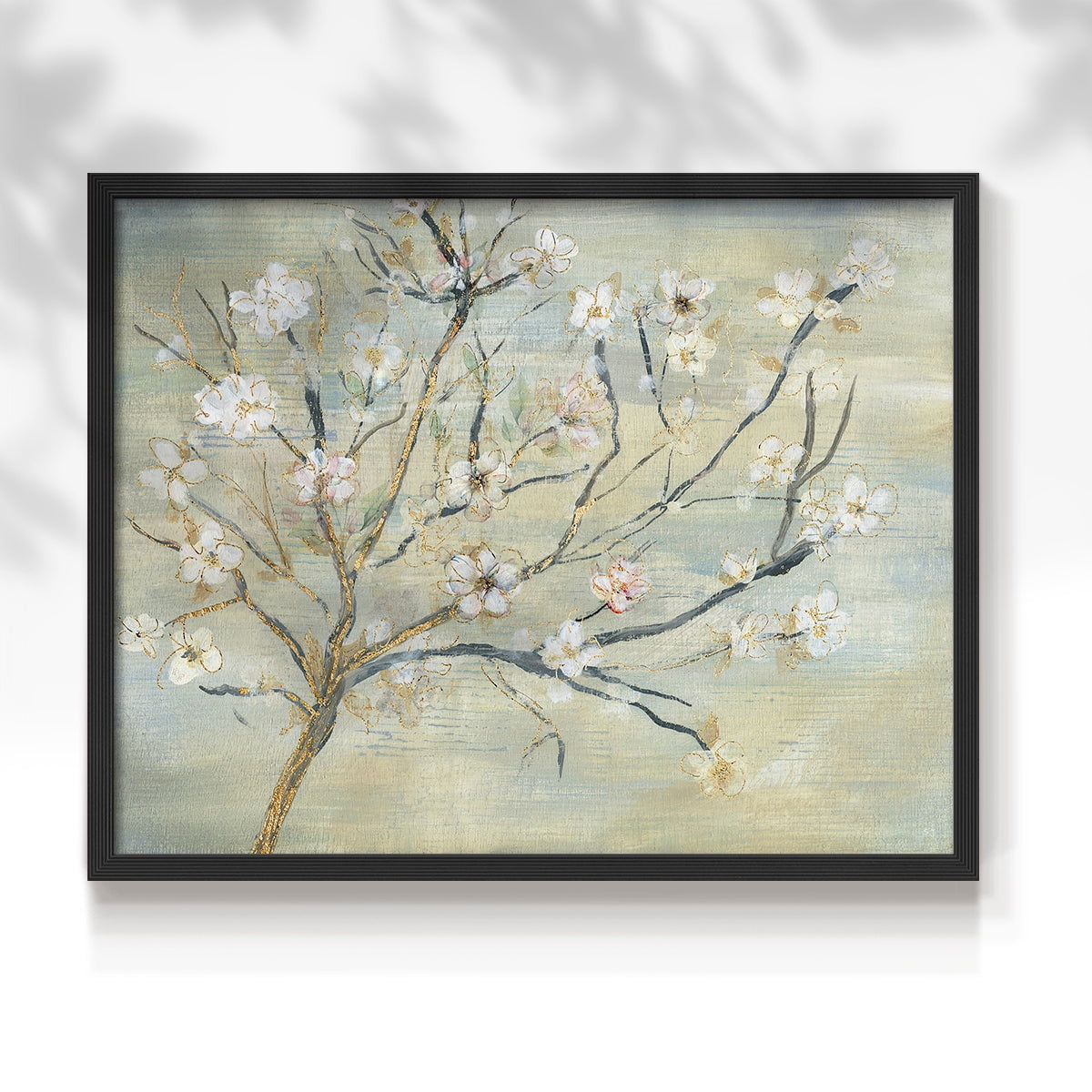 Blossoms & Spring Rain by Susan Jill - Restickable Framed Giclée Print