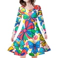 thumbnail image 1 of FhsagQ Robe pour Filles Imprimée Robe de Princesse de Fête pour Enfants et Filles Robes de Pâques pour Filles 12-14 Ans Robes pour Filles Taille 7-8 Hiver 10-13 Ans, 1 of 5