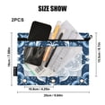 thumbnail image 4 of Snow Flowers 2 Pack Pencil Pouches Zipper Pencil Case 3 Ring Pencil Pouch Cosmetic Bag, 4 of 6
