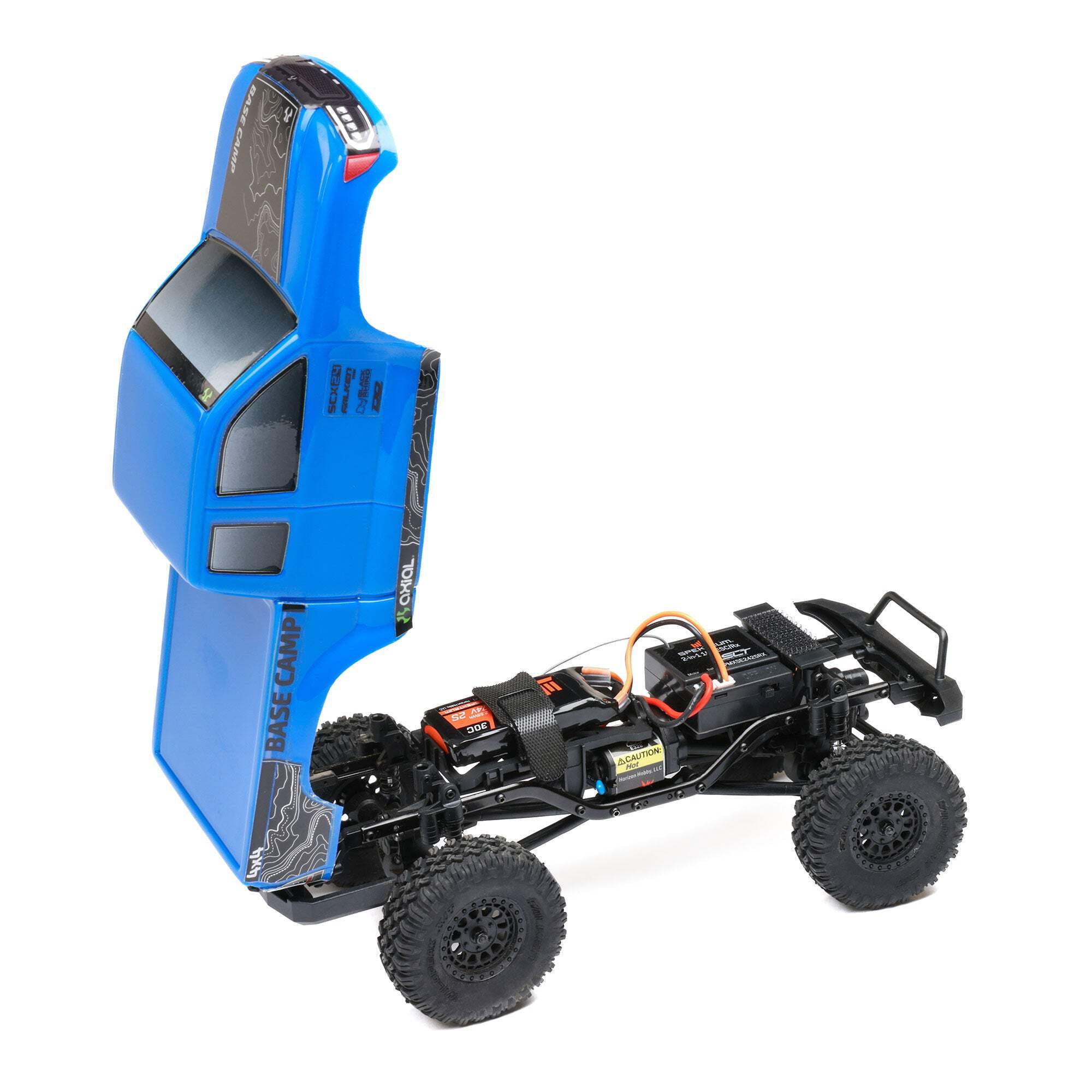 Axial 1/24 SCX24 Base Camp 4WD Rock Crawler Brushed RTR - Blue