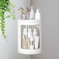 thumbnail image 6 of Corner Bathroom Countertop Organizer Kitchen Spice Rack Multifunctional Decorative Vanity Tray Triangle Shelf for Dresser Lipstick Counter Clear, 6 of 8