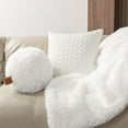 thumbnail image 4 of Phantoscope Alpaca Fleece Blanket Soft Plush Throw Blanket for Couch, Bed, 50"x 60", Off White, 1 Pack, 4 of 4