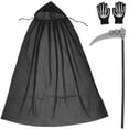 thumbnail image 1 of KAKOWELY 1 juego de capa y guantes para fiesta de Halloween, accesorio para cosplay de Halloween, decoración de Halloween, 1 of 4