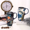 thumbnail image 6 of Ceramic Mug with Lid and Handle,17oz. Tall Coffee Cup for Home,Party and Birthday,Just Believe, 6 of 8