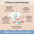 thumbnail image 5 of The Honest Company Clean Conscious Diapers® Up to 100% Leak Protection Designed to Protect Delicate Skin Hypoallergenic + Fragrance Free Wingin It + Catching Rainbows, Size 5, 44 Count, 5 of 9