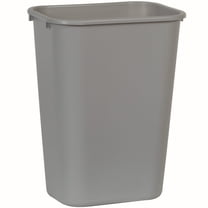 Rubbermaid Commercial 295700GY Soft Molded Plastic Wastebasket, Rectangular, 10 1/4 gal, Gray