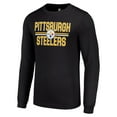 thumbnail image 2 of Men's Starter Black Pittsburgh Steelers Team Mesh Print Graphic Long Sleeve T-Shirt, 2 of 3