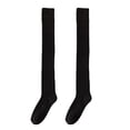 thumbnail image 5 of Eoperou 1 Pair Solid Color High Elasticity Thickened Warm Thigh High Socks Autumn Winter Women Over Knee Socks, 5 of 8