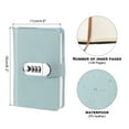 thumbnail image 2 of A6 Diary with Lock, Journal with Lock Cute Journaling Leather Notebook Journal Diary, Blue, 2 of 7