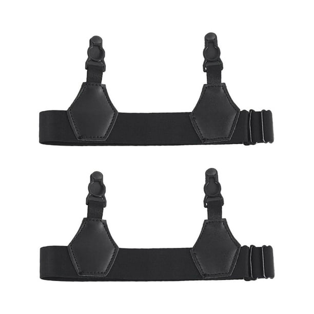 Liga de pierna portátil, transpirable, antideslizante, duradera, color negro, para niñas Clips dobles