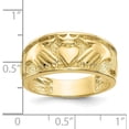 thumbnail image 6 of Avariah Diamonds Solid 10k Yellow Gold Polished Men's Claddagh Band - Ring Size 10.0, 6 of 8