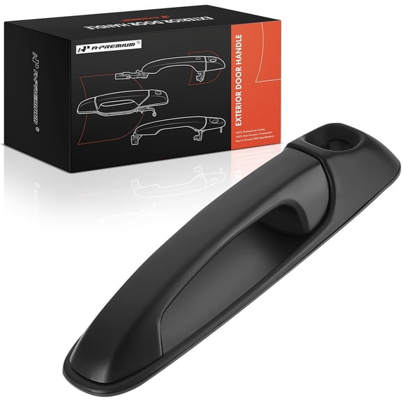 A-Premium Front Left Driver Side Exterior Door Handle with Keyhole Compatible with Jeep WJ Series Grand Cherokee 1999-2004, Smooth Black, Replace# 5FW47XBQAC, 5GG27DX8AA