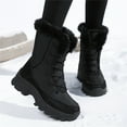 thumbnail image 6 of YOURDIARY Womens Winter Snow Boots Waterproof Warm Walking Shoes Mid-Calf Hiking Booties Faux Fur Lining, 6 of 9