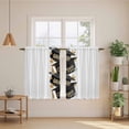 thumbnail image 2 of Graduate Kitchen Curtain for Berdoom Living Room Cafe 45 Inch Length, Funny Words Modern Art Tiers Curtains Light Filtering Drapes Rod Pocket Window Treatment 2 Panels 52"Wx45"L, 2 of 8