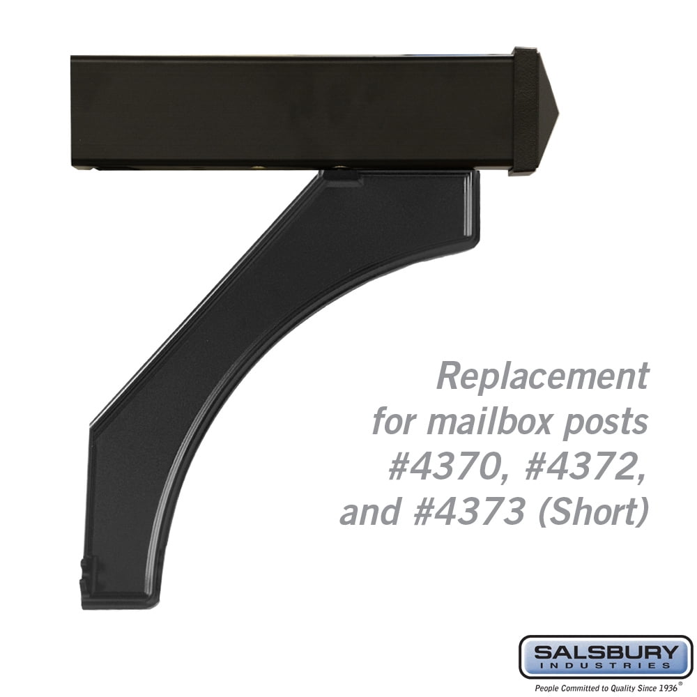 Arm Kit - Replacement for Deluxe Post for Roadside Mailbox - Black