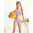 thumbnail image 4 of XBASW Kids Teen Girls 2PCS Swimsuits Summer Bikini Beach Sets Summer Halter Swimwear&nbsp;bathing Suit for 7-14 Years, 4 of 9