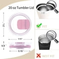 thumbnail image 3 of 2 Pcs Couvercle Magnétique pour Gobelet de 20 oz et 30 oz - Compatible avec YETI Rambler, Ozark Trail, Old Style Rtic et Plus - Couvercle de Gobelet Anti-Déversement à Interrupteur Coulissant Magnétique (20/30 oz, 2 Pcs), 3 of 5