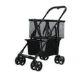 thumbnail image 2 of Fogcroll Shopping Cart Collapsible Utility Trolley Cart Detachable Carry Bag with Wheels Stroller Foldable Personal Shopping Cart, 2 of 12